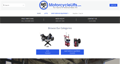 Desktop Screenshot of motorcyclelifts.com