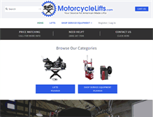 Tablet Screenshot of motorcyclelifts.com